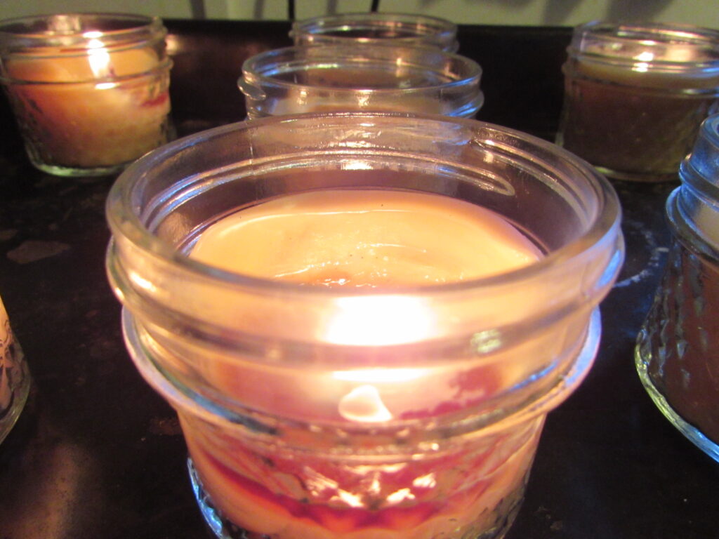 Container beeswax candles